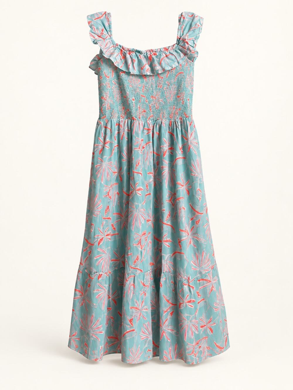 Vineyard Vines Cay Floral Smocked Midi Dress XXL – $248 Retail